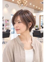 ネイヴスヘアー 香椎照葉店(Neivs Hair)&nbsp;透明感アッシュブラウンの大人丸みショート