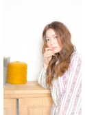 センターパートで大人ウェーブ♪