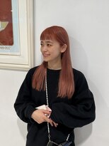 エアーアオヤマ(air-AOYAMA) アプリコットオレンジ/10代.20代.30代/ワイドバング/オン眉