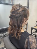 ヘアセット/ハーフアップ/結婚式ヘア