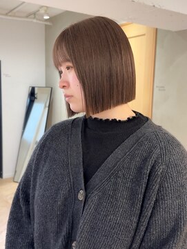 ローレン(LOREN) ミルクティーベージュぷつっとボブケアブリーチ 梅田