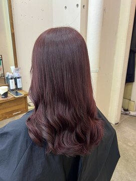 アジールヘア 北千住駅西口店(agir hair) ブリーチなしダブルカラー ピンクブラウン