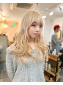 Hair by ryu 【　ホワイトブロンド　ロングレイヤー】
