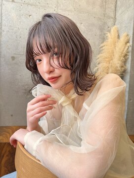 ガーデン 渋谷(GARDEN) モカブラウン美髪外ハネボブイメチェンホワイトブロンド