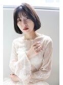 大人可愛いミニボブ