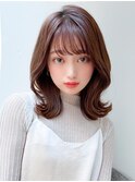 ミディアムウルフひし形シルエットひし形ボブヨシンモリ