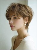 ☆ダークパープルナチュラルショートミルクブラウン髪質改善ボブ
