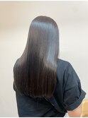 美髪矯正×オリーブカラー