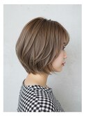 大人ショートボブ×シルキーベージュ