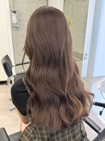 サンクプロジェクト(cinq PROJECT)&nbsp;ラベンダーミルクティーグレージュ韓国風顔まわりレイヤー原宿