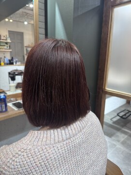 イチパーセント 横浜(1%) 着物ヘア/ダークアッシュ/ミディアムレイヤーカット/横浜