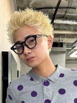 エルマーク 京都駅前(L-MARK)&nbsp;アップバング/ツーブロック/ダブルカラー/ブリーチ/メンズ