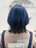 ノアル 大宮店(NOAHL) ブルー×ブラック/デザインカラー/ブリーチ M