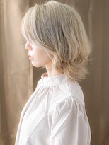 カバーヘア ブリス 戸田公園西口店(COVER HAIR bliss)&nbsp;ダブルカラーホワイトブロンドクラゲカットウルフパーマ20代X