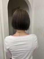 ヘアーアイスカルテット(HAIR ICI QUARTET)&nbsp;大人可愛いオリーブベージュボブ/ブリーチなしカラー/透明感