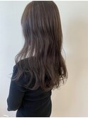 ブリーチなしくすみベージュ＊セミロング/淡色カラー 