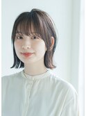暗髪×ロブ×シースルーバング×フレンチガーリー