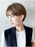 マッシュショート_アースカラーくびれヘアツートンカラー_8803