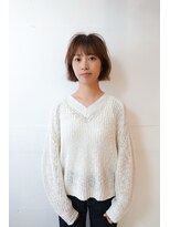 あごラインが可愛いくせ毛ボブ【佐久間】