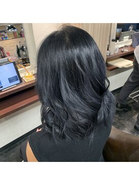 オプ アート(Op Art) 大人カラー　ブルーブラック