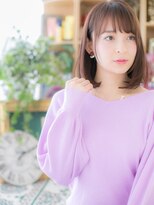 カバーヘア ブリス 大宮西口(COVER HAIR bliss)&nbsp;ラベージュ大人かわいい前下がりぷつっとボブc5大宮20代30代40代