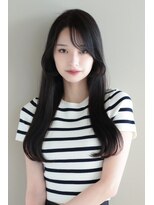 流れる顔周りスタイル