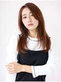 <土屋結良>ストレートロングでも可愛い顔まわりレイヤー