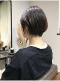 マッシュショート*くすみベージュ*髪質改善*秋色*耳かけボブ