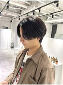 センターパート　ウルフスタイル