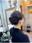 【ヘアセット】もこもこ シニヨン アップ 茅ヶ崎ヘアセット/早朝