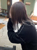 チャプター 問屋町(chapter) ケアブリーチラベンダーグレージュミントグレージュ裾カラーボブ