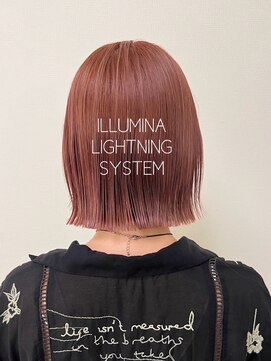 フィルム(FiLMs) イルミナライトニングカラー/ピンクベージュ/切りっぱなしボブ