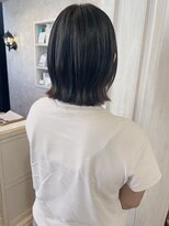 キャアリー(Caary)&nbsp;福山美容室caary 切りっぱなし外ハネボブイルミナカラー透明感