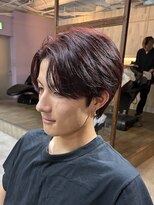 グランデュール 静岡駅前店(GRANDEUR)&nbsp;センターパート ニュアンスパーマ フェザーパーマアップバング