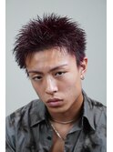 赤髪スパイキーアップバングベリーショート