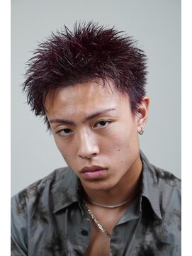 オーシャントーキョー ホワイト 原宿(OCEAN TOKYO WHITE) 赤髪スパイキーアップバングベリーショート