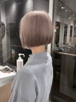 エンネ 新宿(enne)&nbsp;グレージュカラー/ボブ/ハイトーン/レイヤー/髪質改善/縮毛矯正