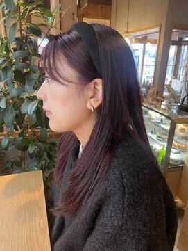 カイラ(KAILA) ワインレッド髪質改善似合わせカラーレイヤー◎杉本