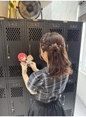 くるみちゃんアレンジ/ハーフアップアレンジ/ライブ前ヘアセット