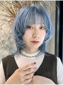 ハイトーンカラーブリーチペールカラーブロンドシルバーレイヤー