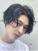 フェザーパーマフェザーショートルーズパーマセンターパート渋谷