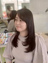 トライスター(TriStar)&nbsp;セミロングレイヤー/ラベンダーピンク/明るい白髪染め