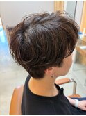大人ハンサムショート×透明感ブラウン