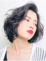 レンジシキチジョウジ (RENJISHI KICHIJOJI)&nbsp;ブルーアッシュウェーブボブ【RENJISHI】