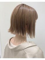 ユーフォリア 青山(Euphoria)&nbsp;【Euphoria】ミルクティーベージュの切りっぱなしbob 担当神野