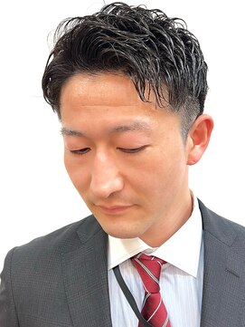 銀座マツナガ 浅草店 ビジネススタイル/アイロンパーマ/ツーブロック/アップバング