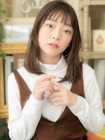 カバーヘア ブリス 川口(COVER HAIR bliss) イヤリングカラーくせ毛風内巻きワンカールTa1川口10代20代30代