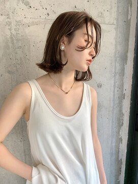 クラフト ヘア デザイン(CRAFT HAIR DESIGN) こなれミディアムボブ // アースカラー アプリコットベージュ