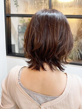 ニット 銀座(knit) 《knit銀座》大人黒髪20代30代40代ショートボブ丸み前下がり