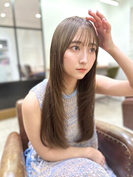 ローネス ギンザ(LONESS ginza) くびレイヤー薄めバンググレージュカラーピンクベージュ